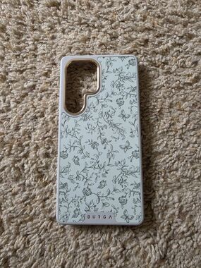 Burga S25 Ultra Floral Protective Phone Case in Sage Green